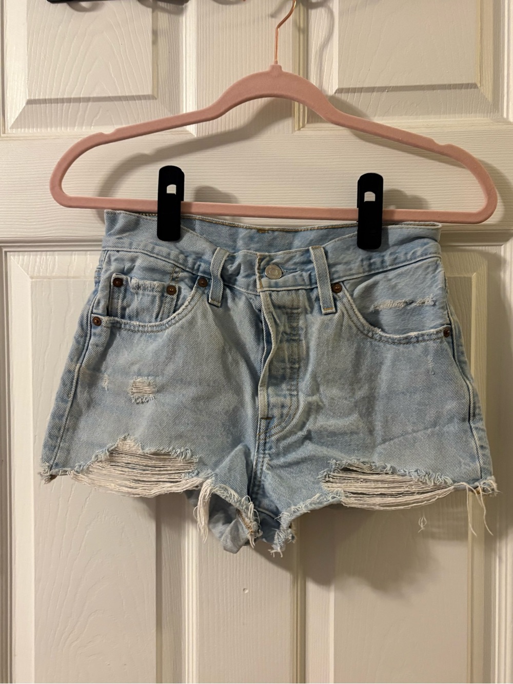 Levi’s light wash 501 cutoff shorts